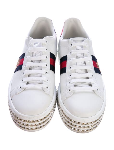 gucci sneakers gems|Gucci crystal shoes.